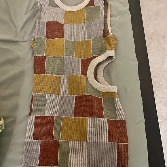 Zara Multicolor Patchwork Mini Dress - Picture 2 of 2